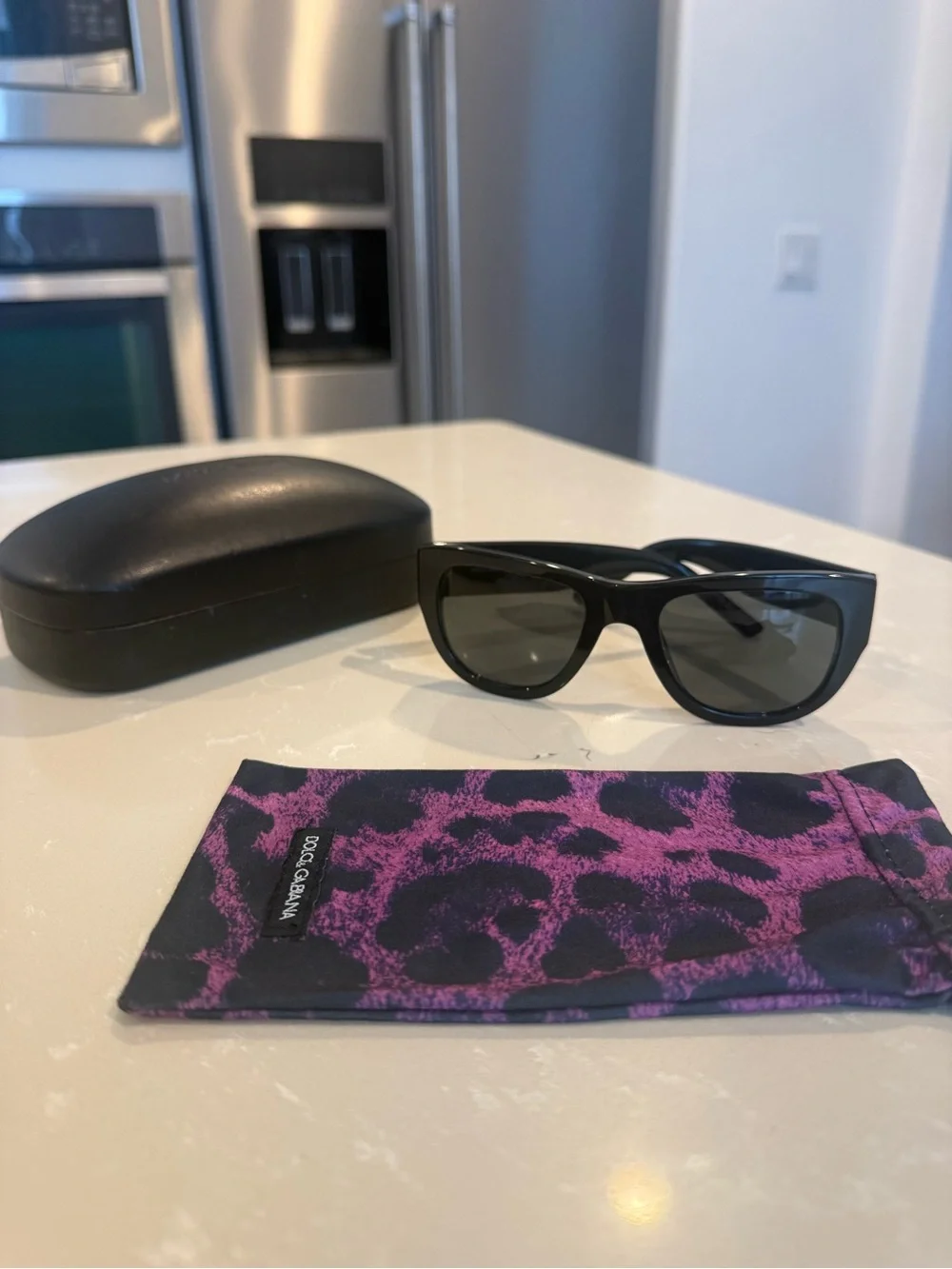 Dolce & Gabbana Black Sunglasses with Dark Lenses